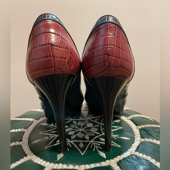 Nine West pump in blue and burgundy - Picture 3 of 4